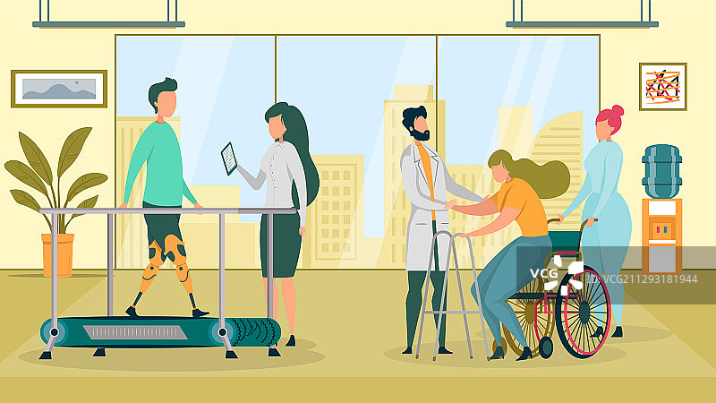 残疾人康复或治疗图片素材