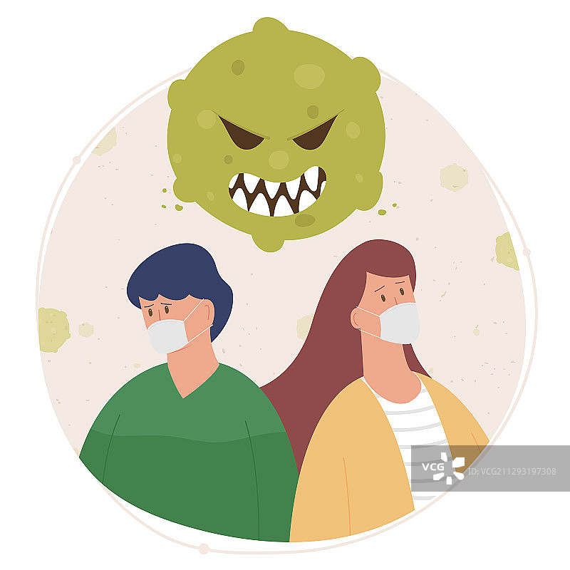 人们害怕病毒疫情图片素材