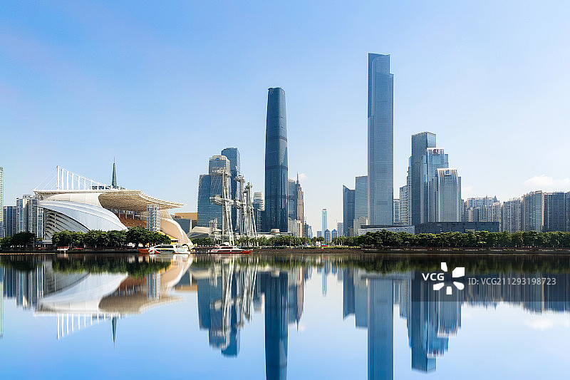广州珠江新城CBD城市风光。图片素材