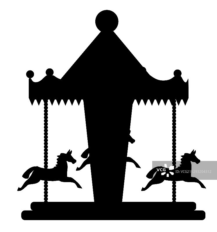 游乐园旋转木马元素图片素材