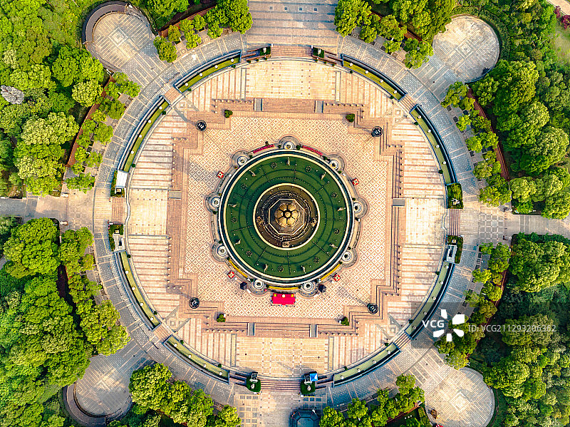 无锡灵山胜境九龙灌浴航拍图片素材