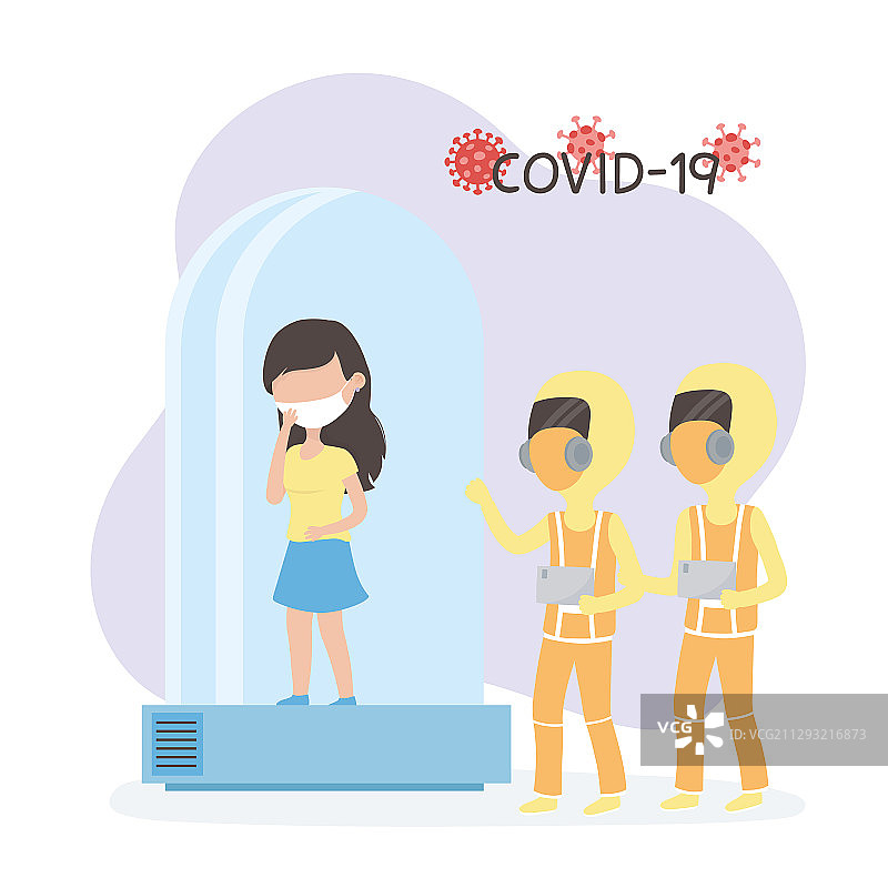 新冠病毒隔离：隔离中的妇女图片素材