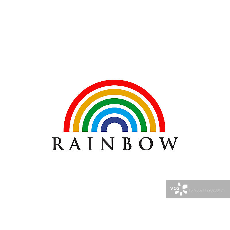 彩虹标志图标设计模板图片素材