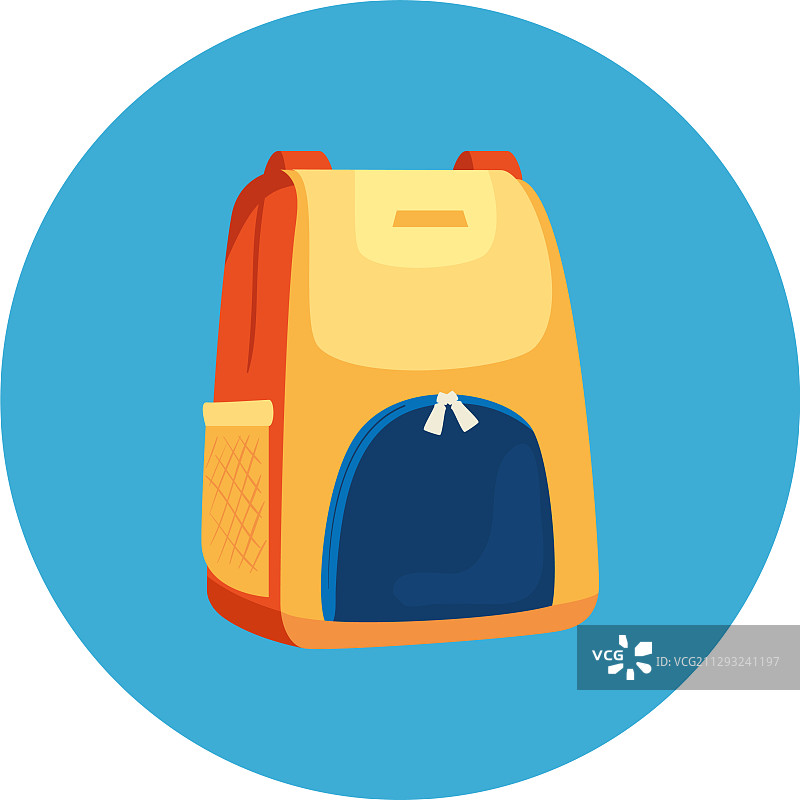 圆形框架内的背包隔离图标图片素材