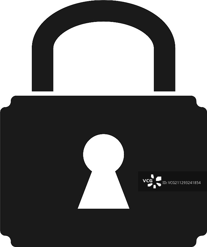 孤立的挂锁图形设计模板图片素材