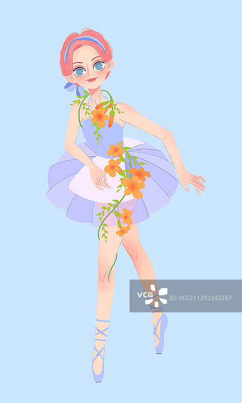 花中芭蕾舞图片素材