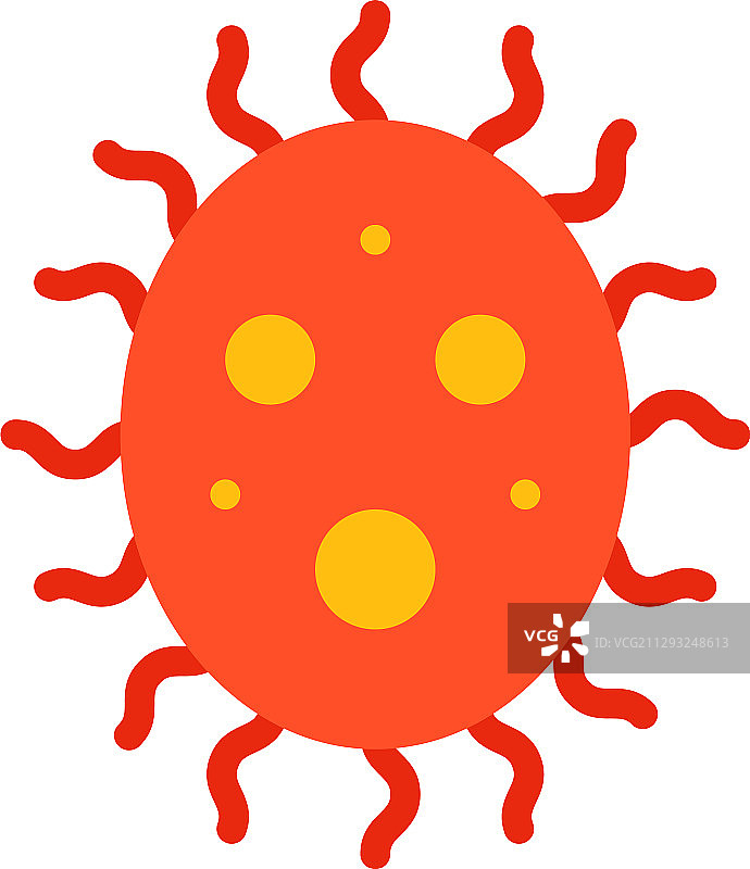 病毒或细菌扁平风格图标图片素材