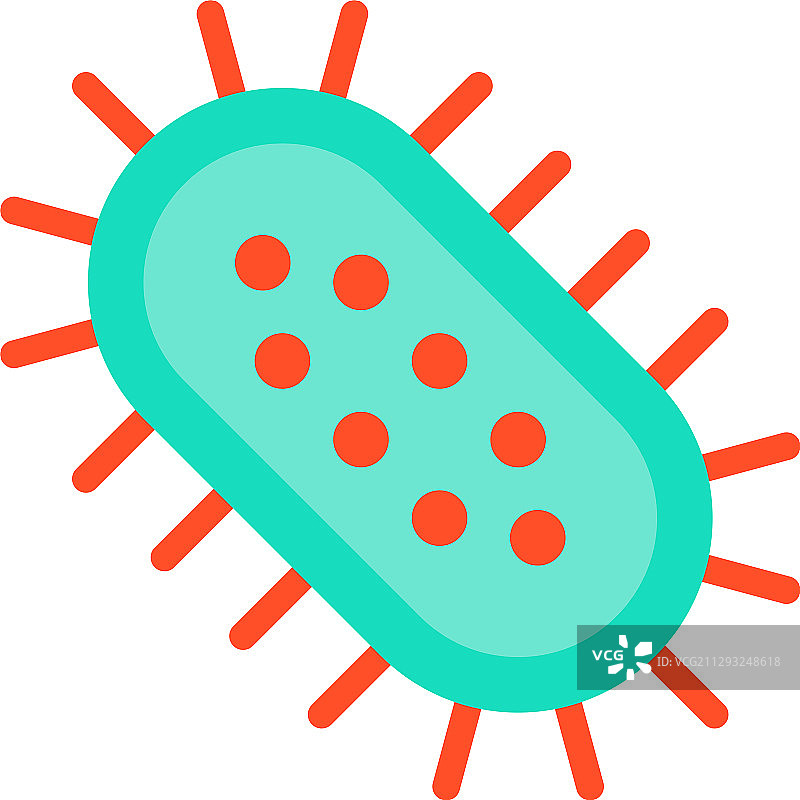 病毒或细菌扁平风格图标图片素材