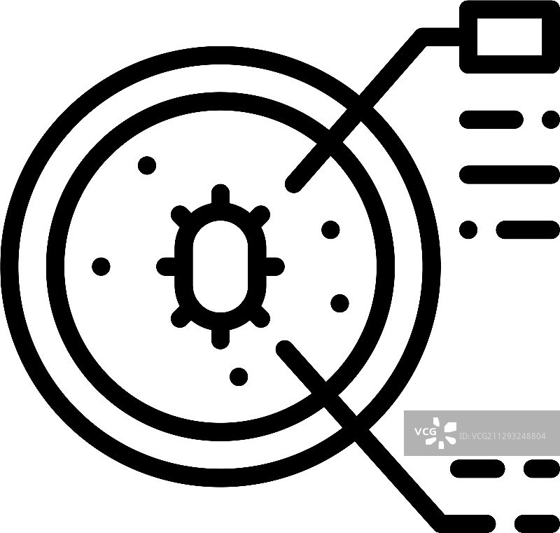 培养皿细菌线性图标图片素材