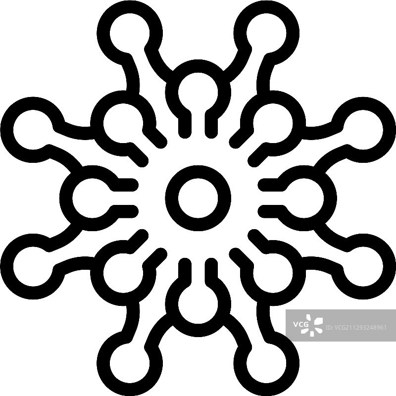 病毒或细菌线条样式图标图片素材