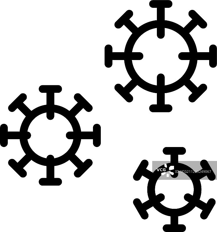 病毒或细菌线条样式图标图片素材