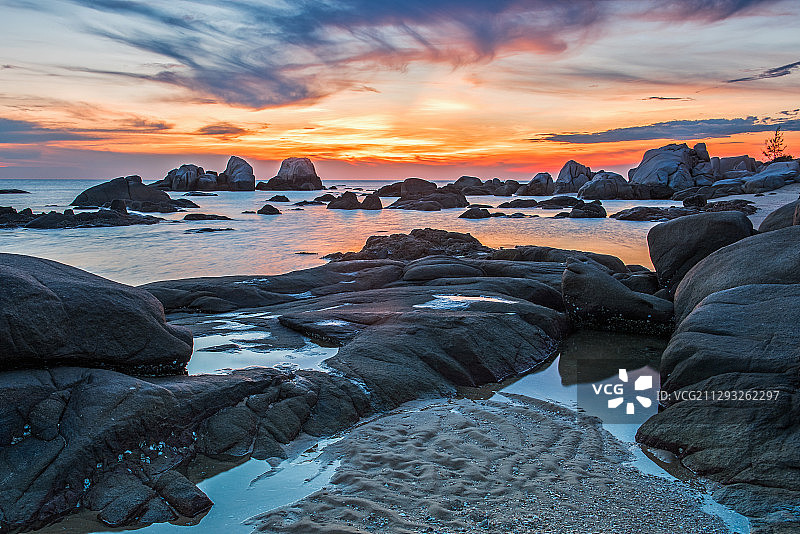 小角晚霞图片素材