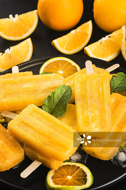 香橙冰棍图片素材