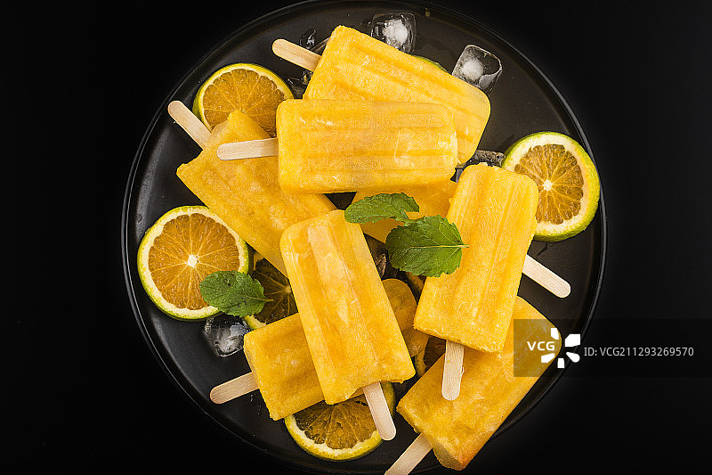 香橙冰棍图片素材