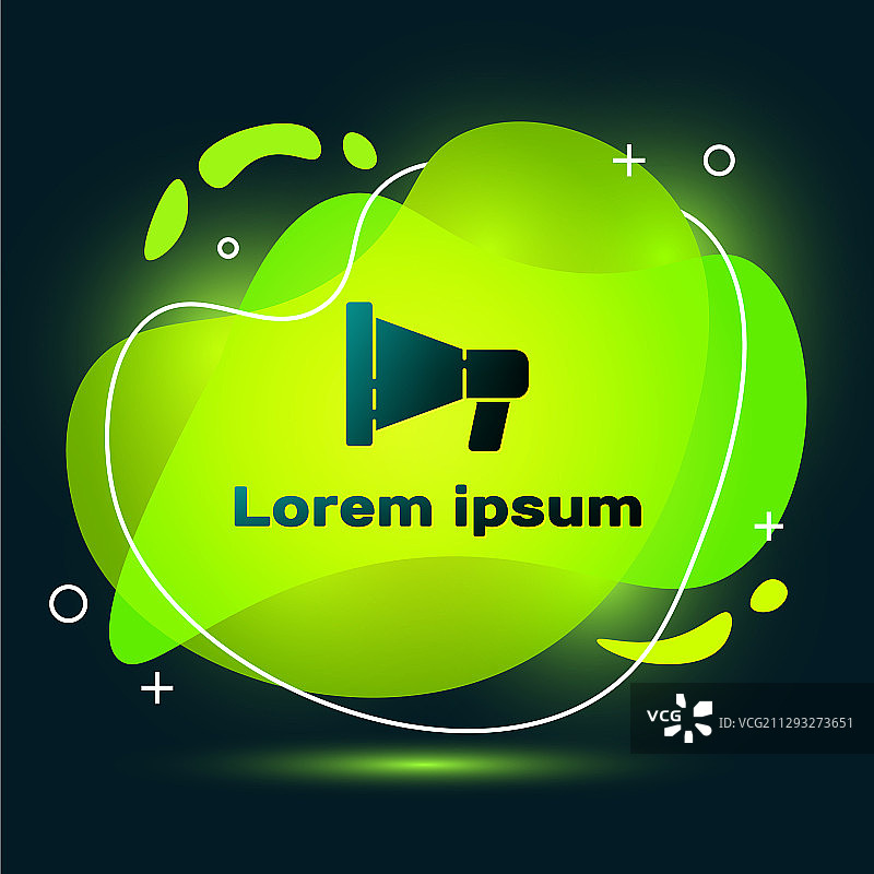 黑色背景上孤立的黑色扩音器图标图片素材