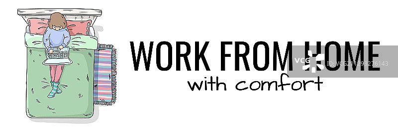 舒适居家办公banner图片素材