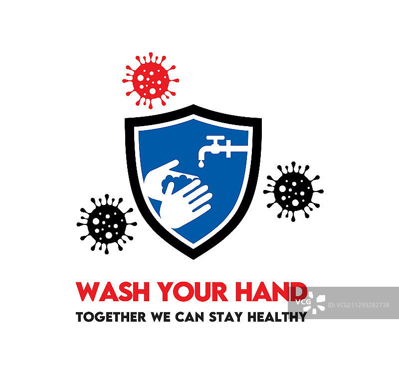 防止细菌传播的手洗标志图片素材