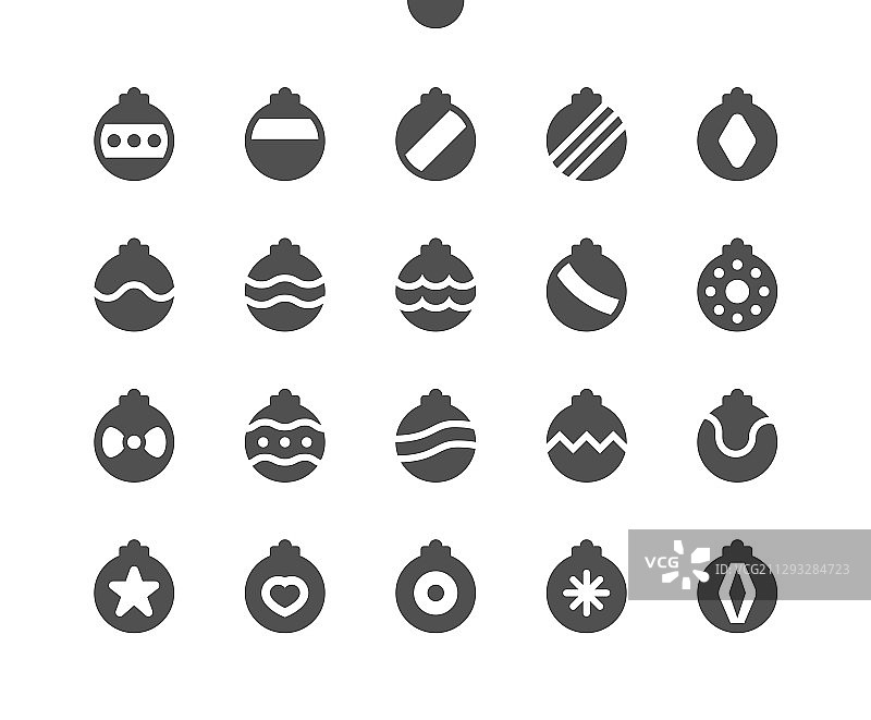 完美像素的圣诞球图片素材