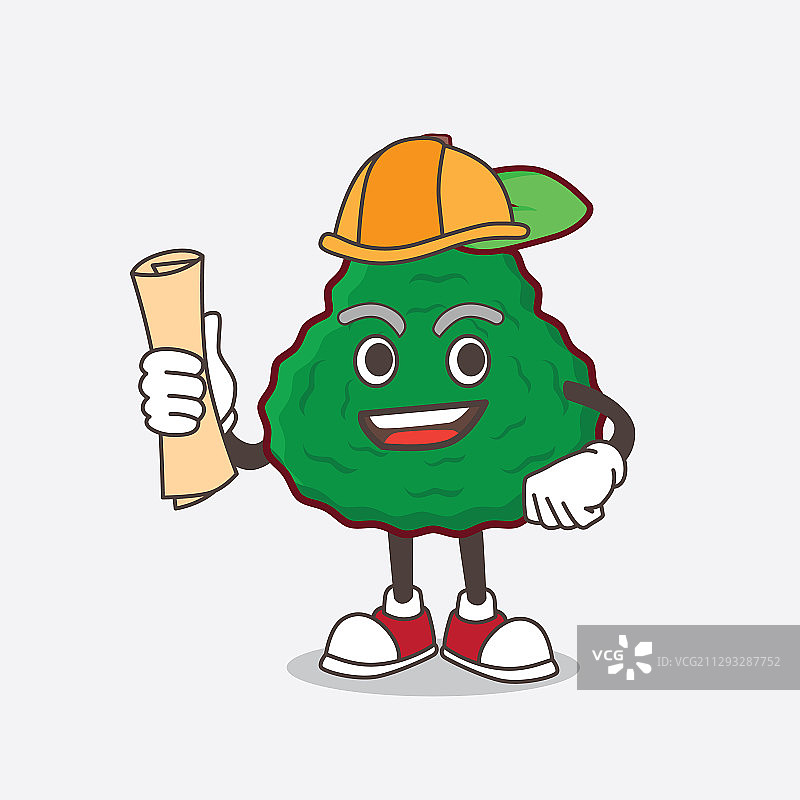 卡菲尔酸橙建筑师卡通吉祥物形象图片素材
