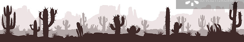 沙漠仙人掌宽幅图片01图片素材