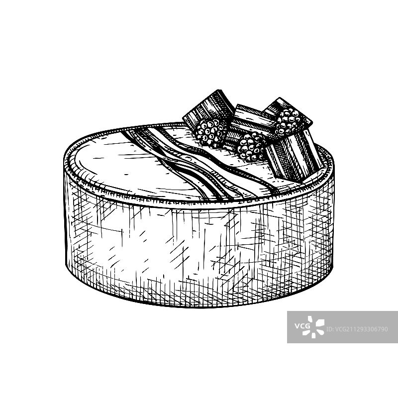 手绘婚礼蛋糕草图图片素材