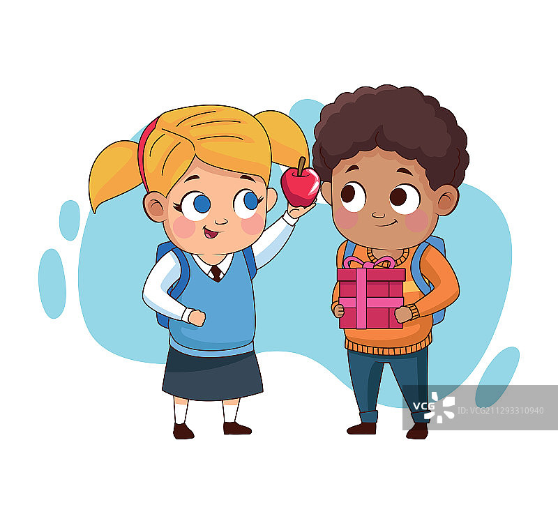 小学生情侣图片素材