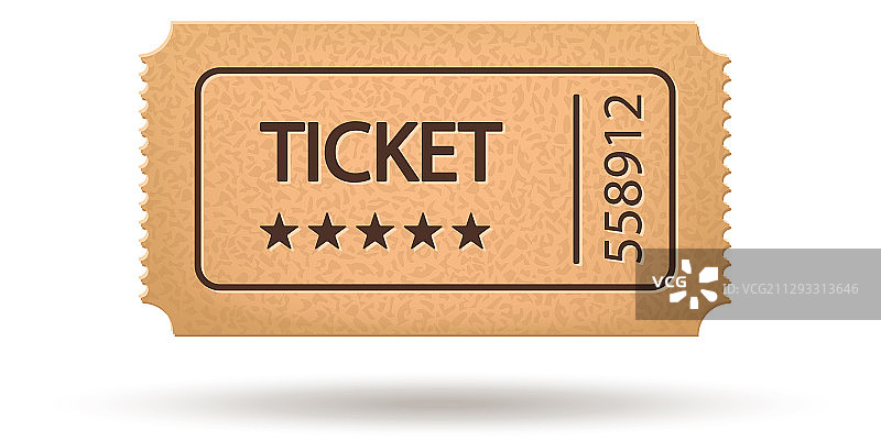 单张电影票图片素材