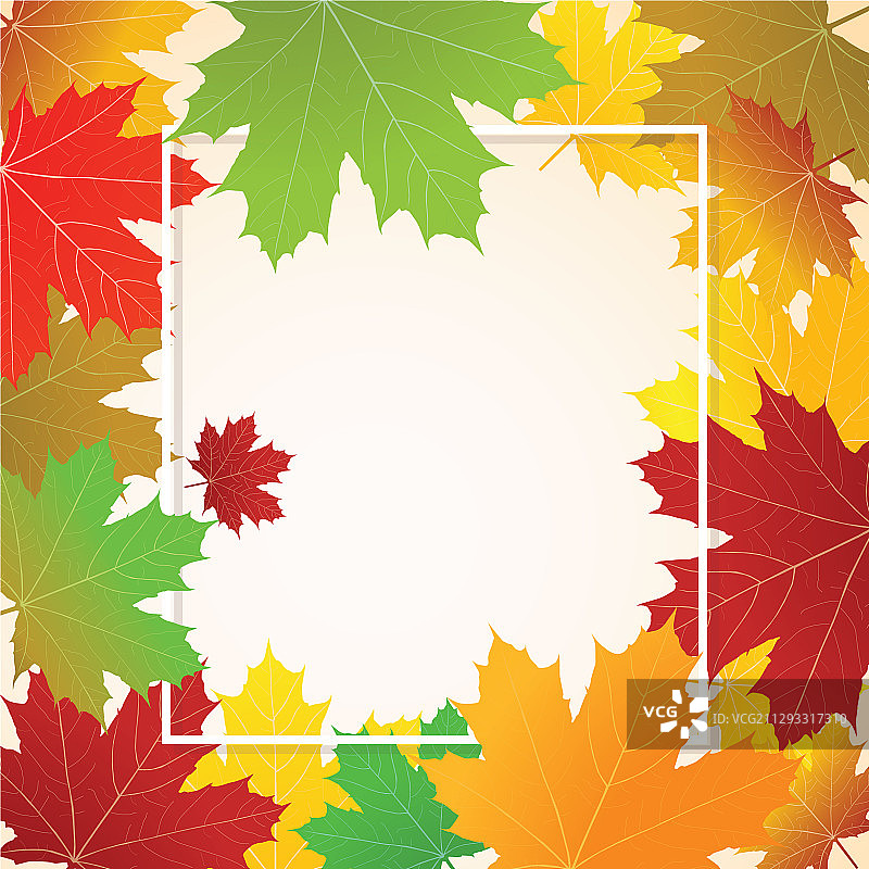 扁平风格秋季背景图片素材