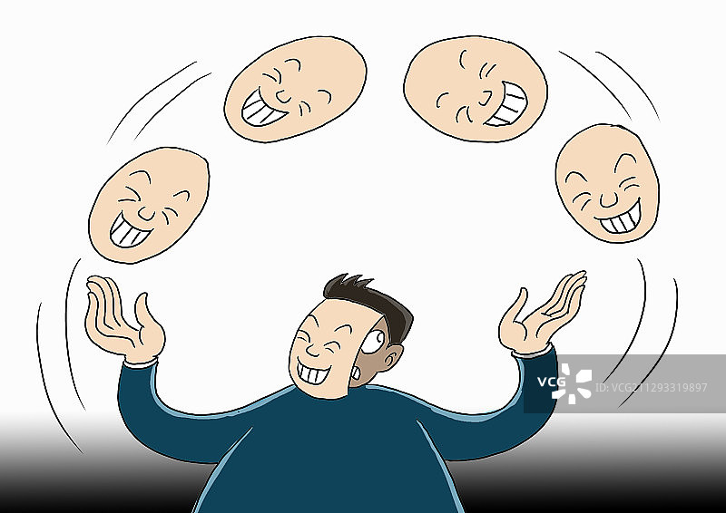 插画：02伪善图片素材