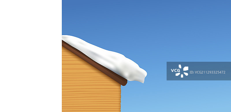屋顶上的积雪图片素材