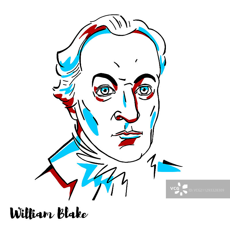 威廉·布莱克肖像图片素材