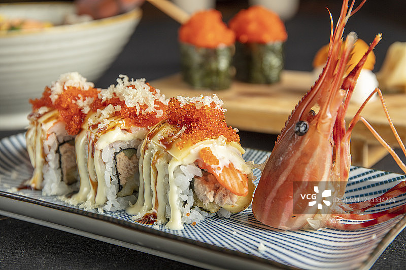 牡丹虾寿司图片素材