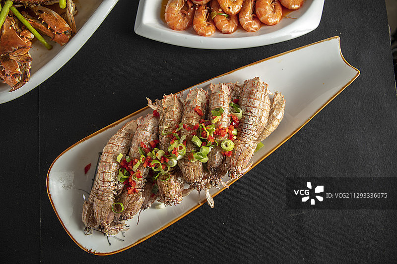 椒盐虾蛄椒盐皮皮虾图片素材