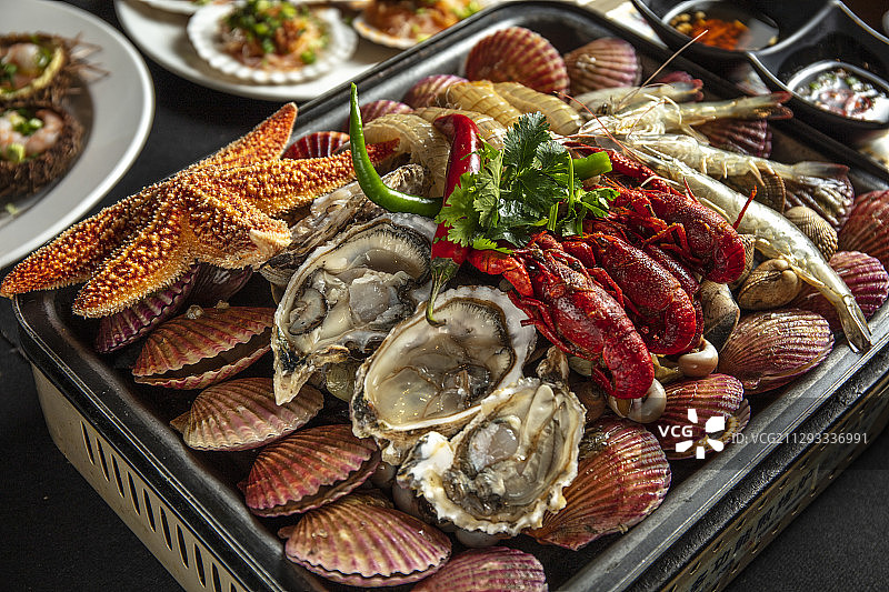 海鲜大咖拼盘图片素材