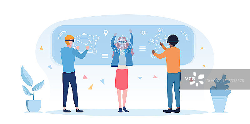 使用VR的各种人群图片素材