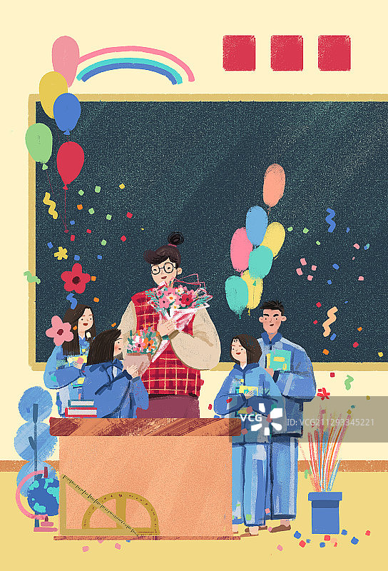 开学日插画-2图片素材