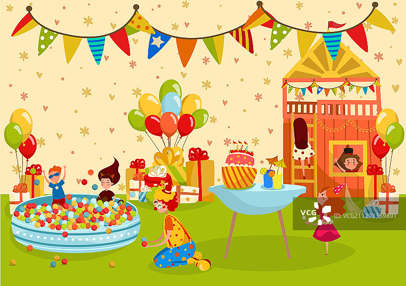 儿童生日派对儿童游乐场图片素材