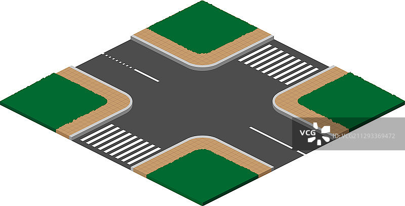 未规划的十字路口图片素材