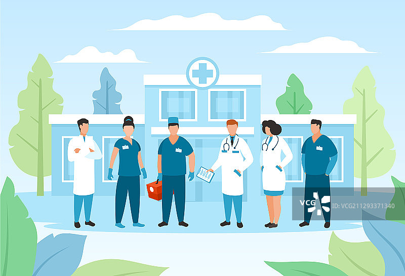 医院里的医生团队图片素材