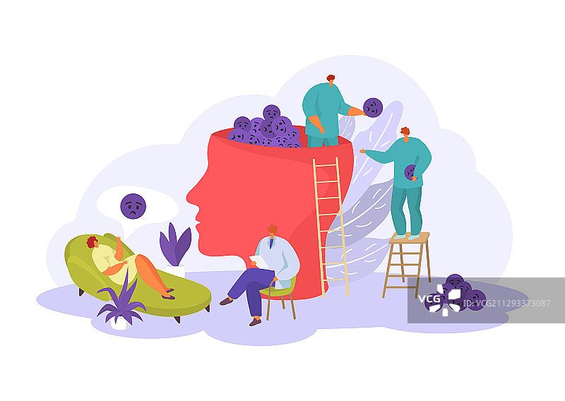 心理学家帮助人们解决精神和情绪问题图片素材