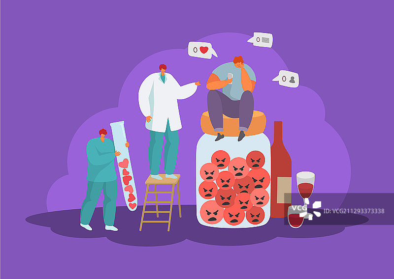 心理咨询师帮助人们缓解压力和愤怒图片素材