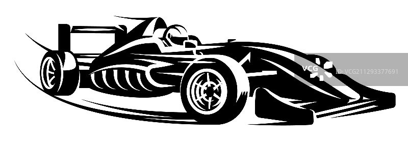 单色赛车图片素材