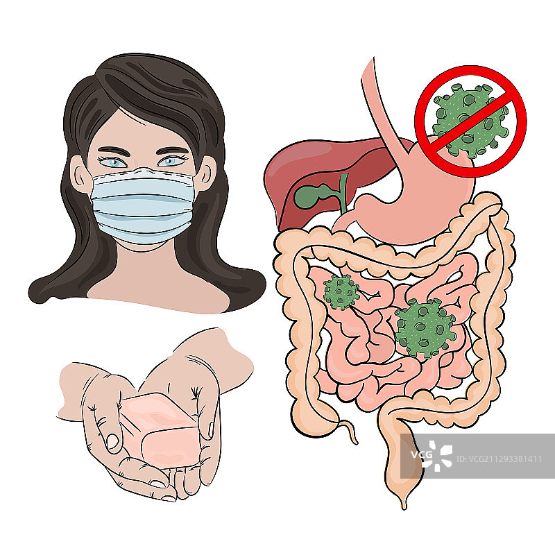 轮状病毒感染预防健康图片素材