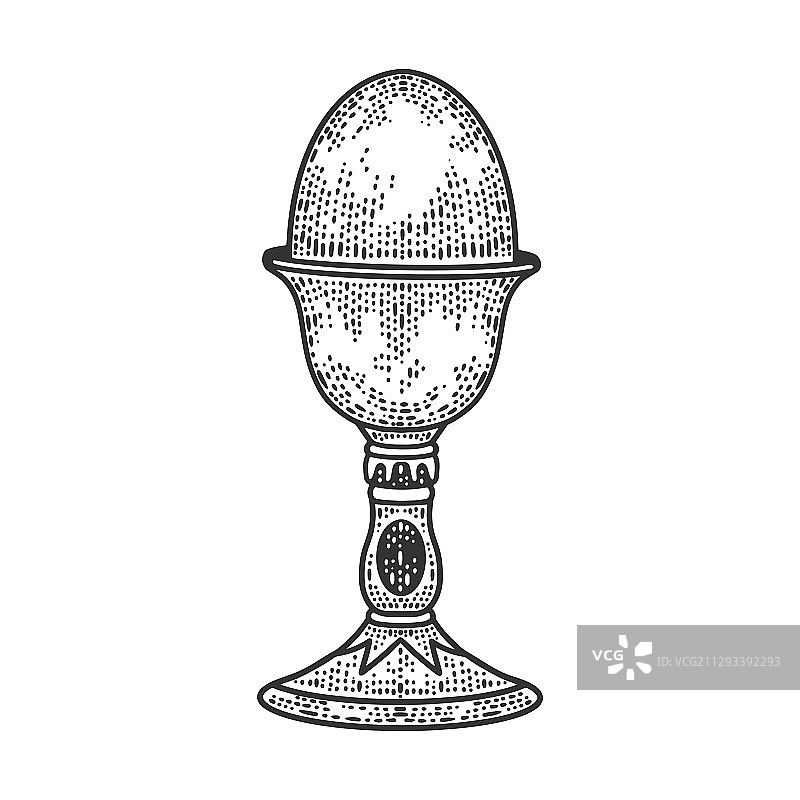 蛋杯架上的鸡蛋素描图片素材