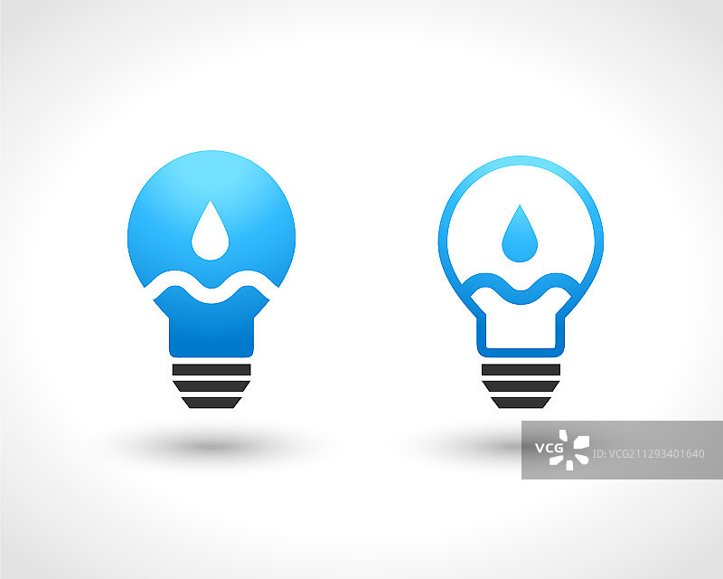 带水滴的灯泡图片素材