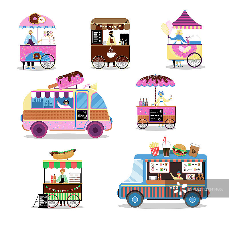 亚洲街头快餐商业服务图片素材