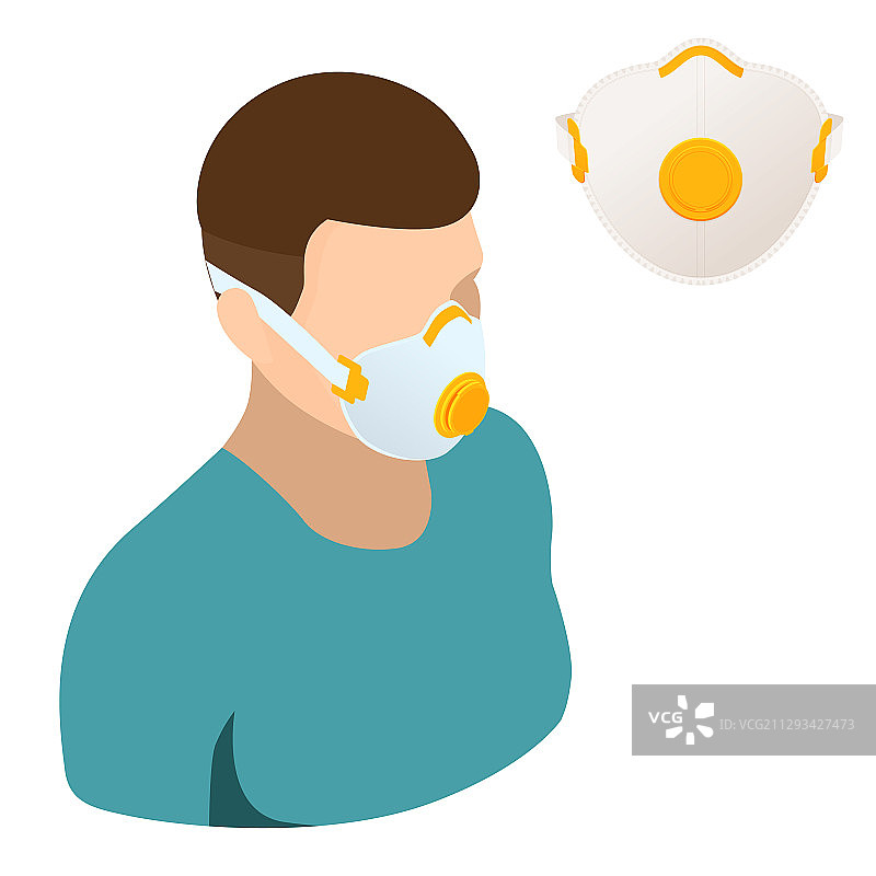 N95医用口罩与冠状病毒防护图片素材