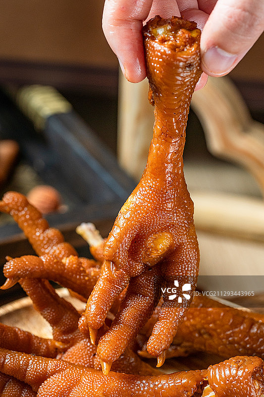 美味卤味鸡爪图片素材