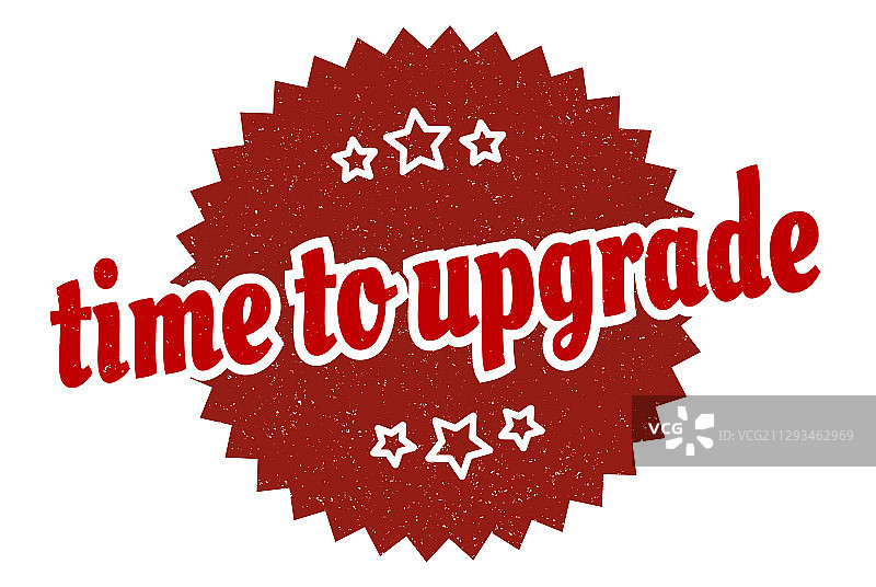 升级时间圆形标签图片素材