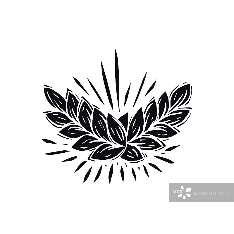 亚麻布风格的麦穗图片素材